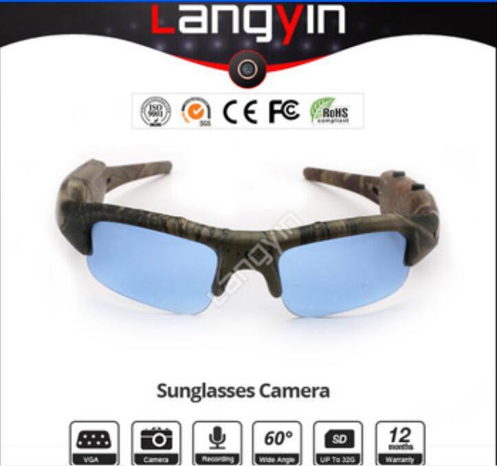 720p Outdoor Sports Camo Sunglasses Eyewear Video Camera Cross Country Sunglasses