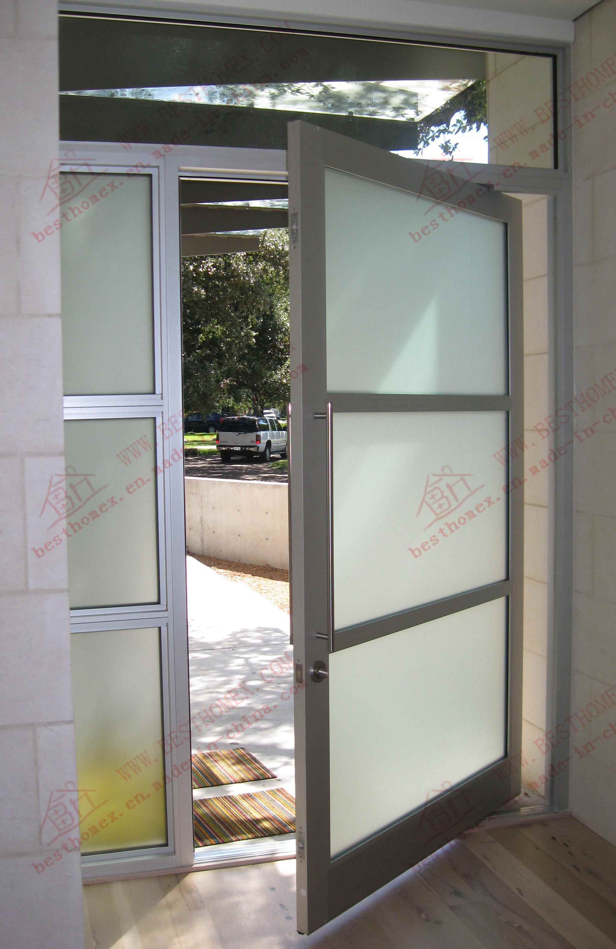 Durable Anodized PVDF Coated Aluminium Entry Door (BHA-DC28)