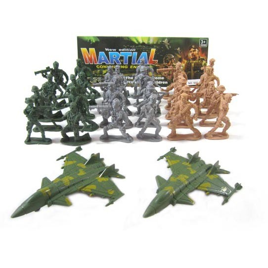 New Mini Plastic Military Set Toys with Solider and Plane (10211089)