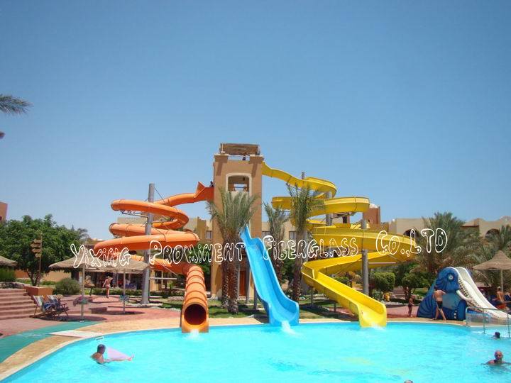 Theme Parks Open and Closed Water Slide Combination