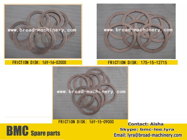 BMC Spare Parts-Original Friction Disk of Shantui Bulldozers SD16 Ty160 SD22 Ty220 SD32 Ty320 16y-16-02000 175-15-12715 16y-15-09000