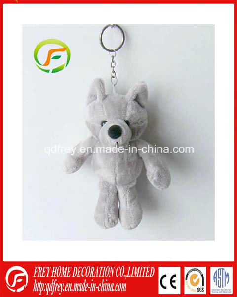 Promotional Mini Keychain Toy of Plush Wolf Toy