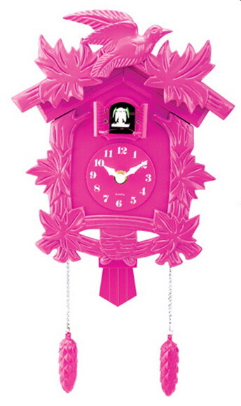 Pink Cuckoo Clock for Home Decoration (IH-8658)