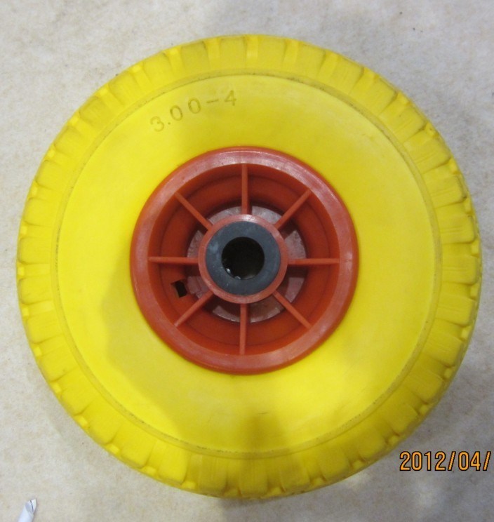 High Quality Flat Free PU Wheel (300-4)
