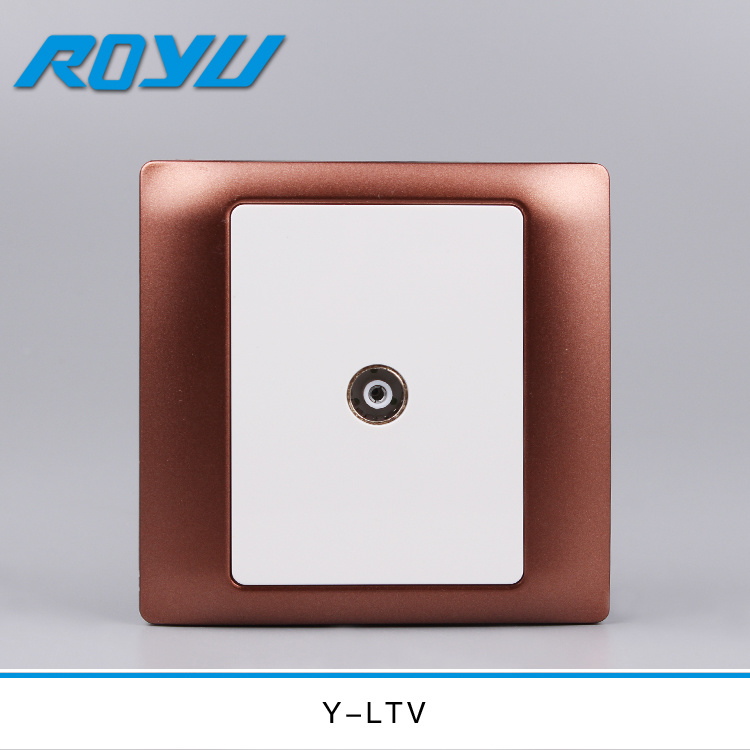 Wooden Color PC Material TV Television Socket