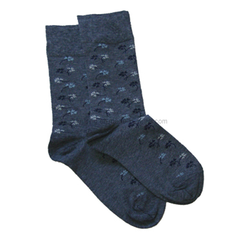 Quality Women Cotton Socks with Flower Jacquard Ws-122
