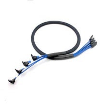 Multicolor Sleeved 4X 7p Computer SATA Cable with Latch
