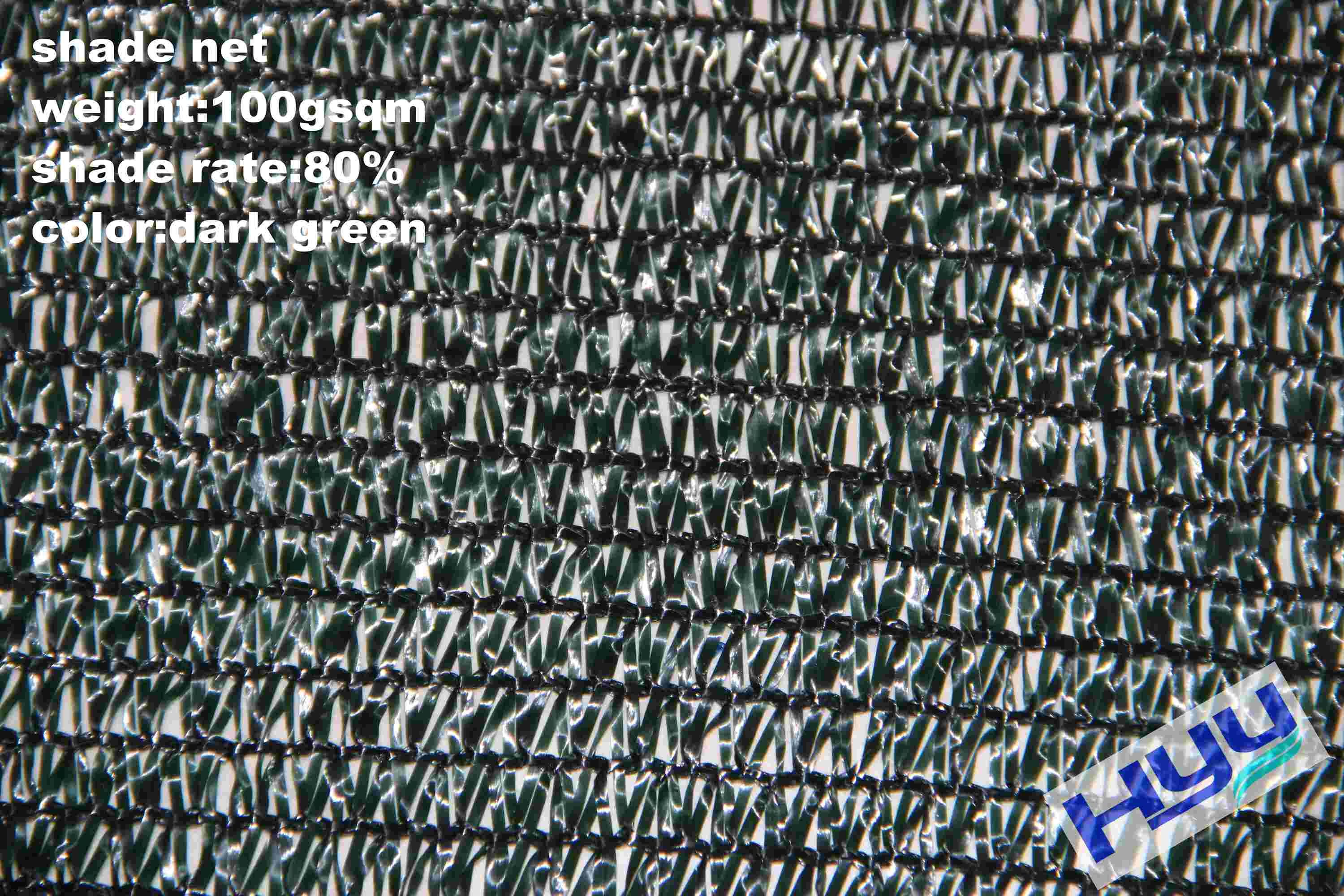 80% Shade Rate Dark Green Shade Net for Garden