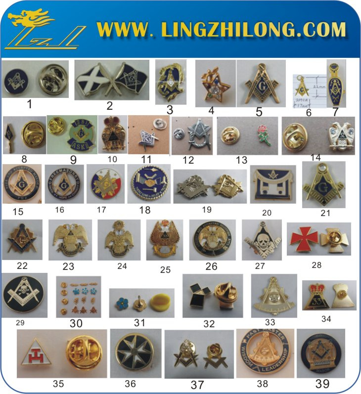 Bulk Price Masonic Lapel Pin with No MOQ