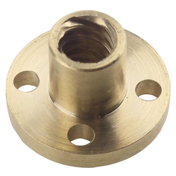 CNC Precision Machined Brass Lead Screw, Linear Guide Bushing, Trapezoidal Lead Screw