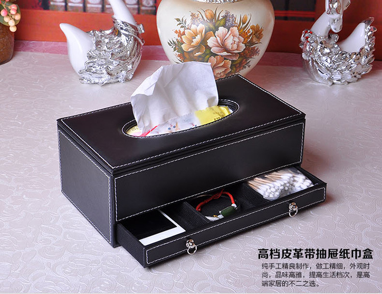 Multifunctional Tissue Box with Drawer (BDS-3018)