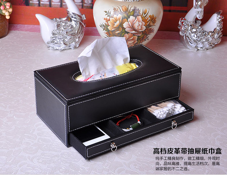 Multifunctional Tissue Box with Drawer (BDS-3018)