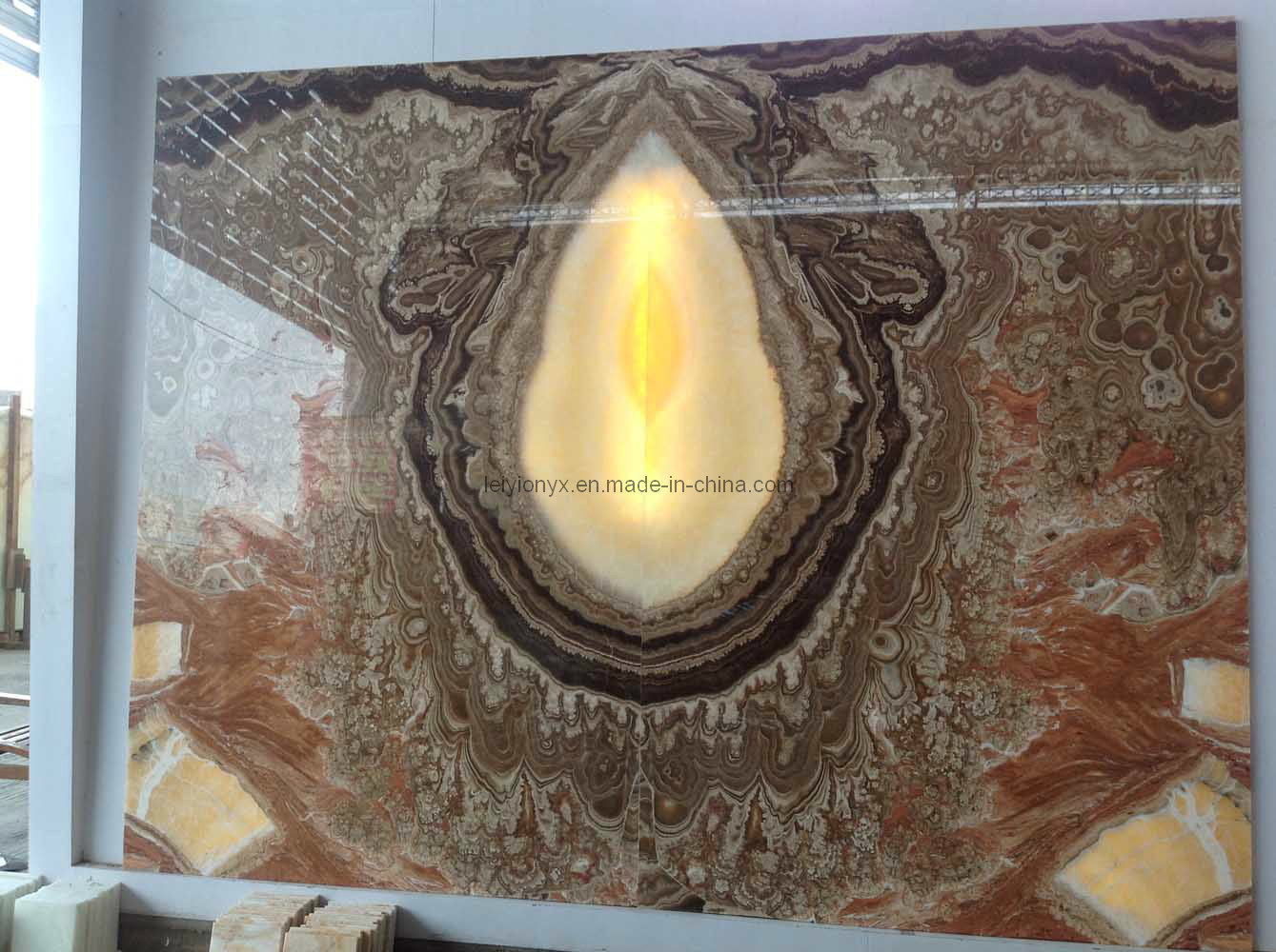 Onyx Marble Composition & Book Match for Wall Decoration