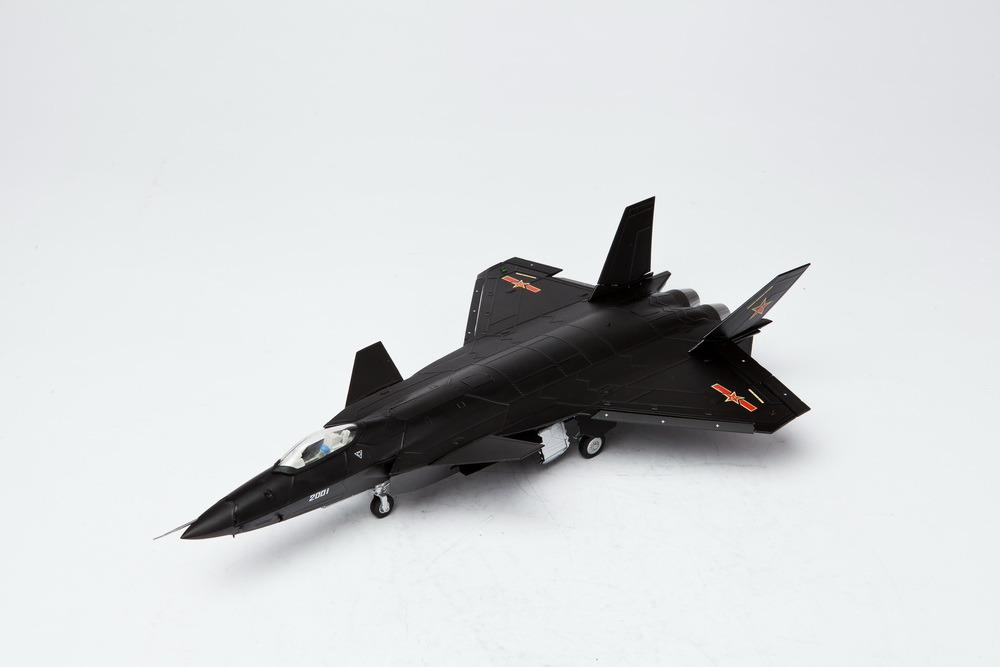 14.17 Inches Scale 1: 60 Die-Cast Alloy J-20 Fighter Jet Model Chinese Stealth Fighter Looks Like a Bigger F-22 High Authentic Simulation Airplane Model