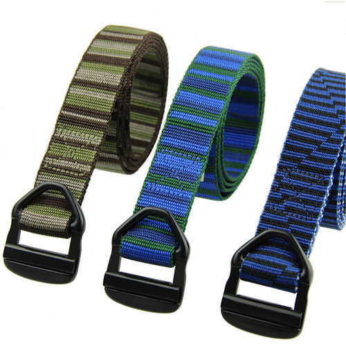 Striped Pattern Nylon Belts for Man and Woman