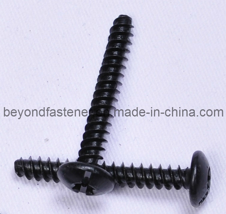 Round Head Self Tapping Screws Torx+Slotted Drive Black (#5 #6 #7 #8 #10 #12 #14)
