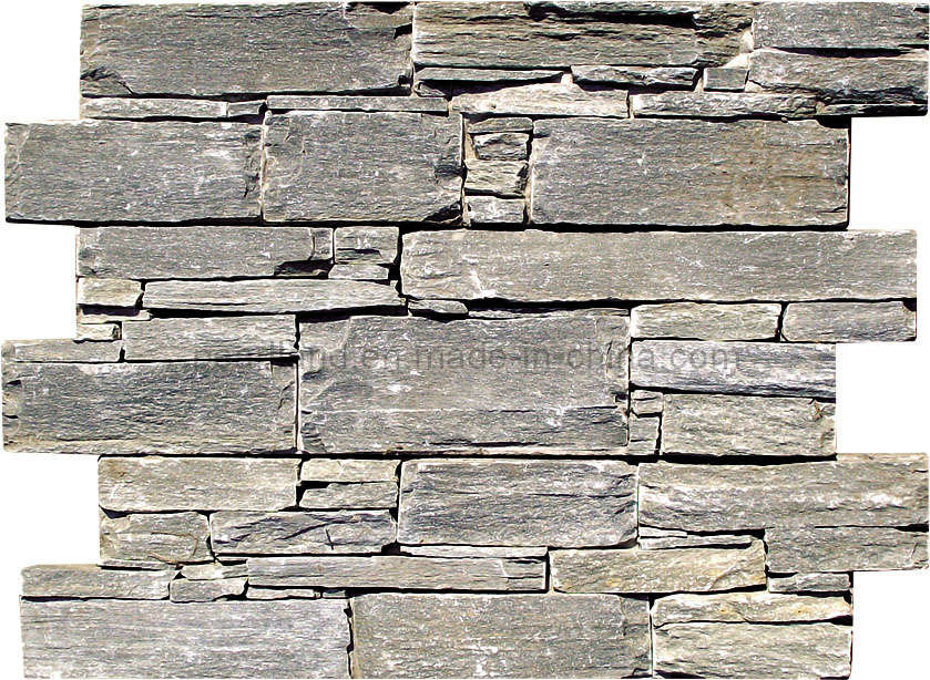 Elegant Light Grey Art Slate Stone for Wall Cladding Stone
