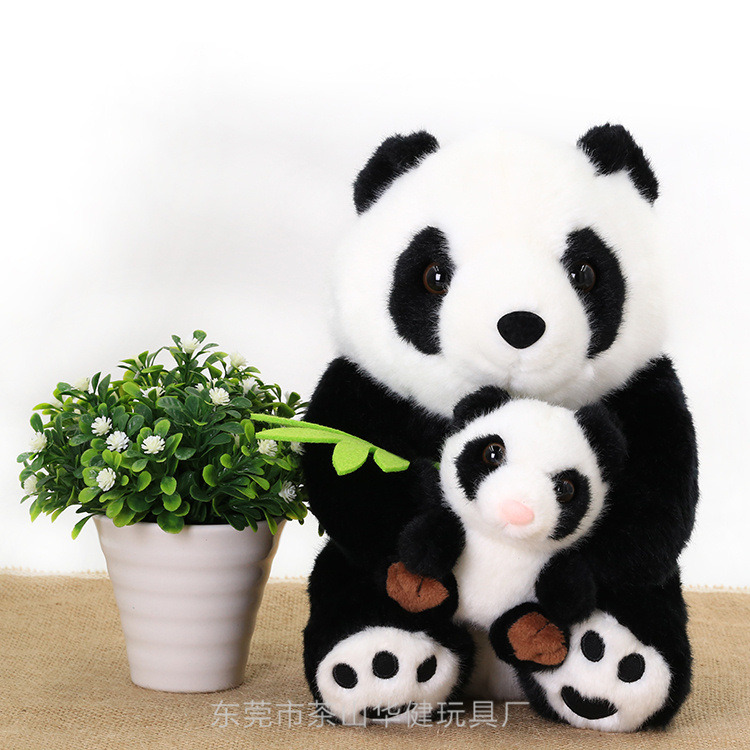 Lovely Plush and Stuffed Panda Mother and Son Toy (HD-PL-012)
