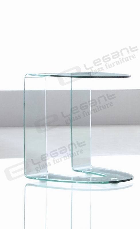 Low Clear Hot Bent Glass Table Furniture