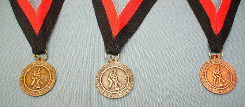 World Champion Curling Medal Neck Ribbon