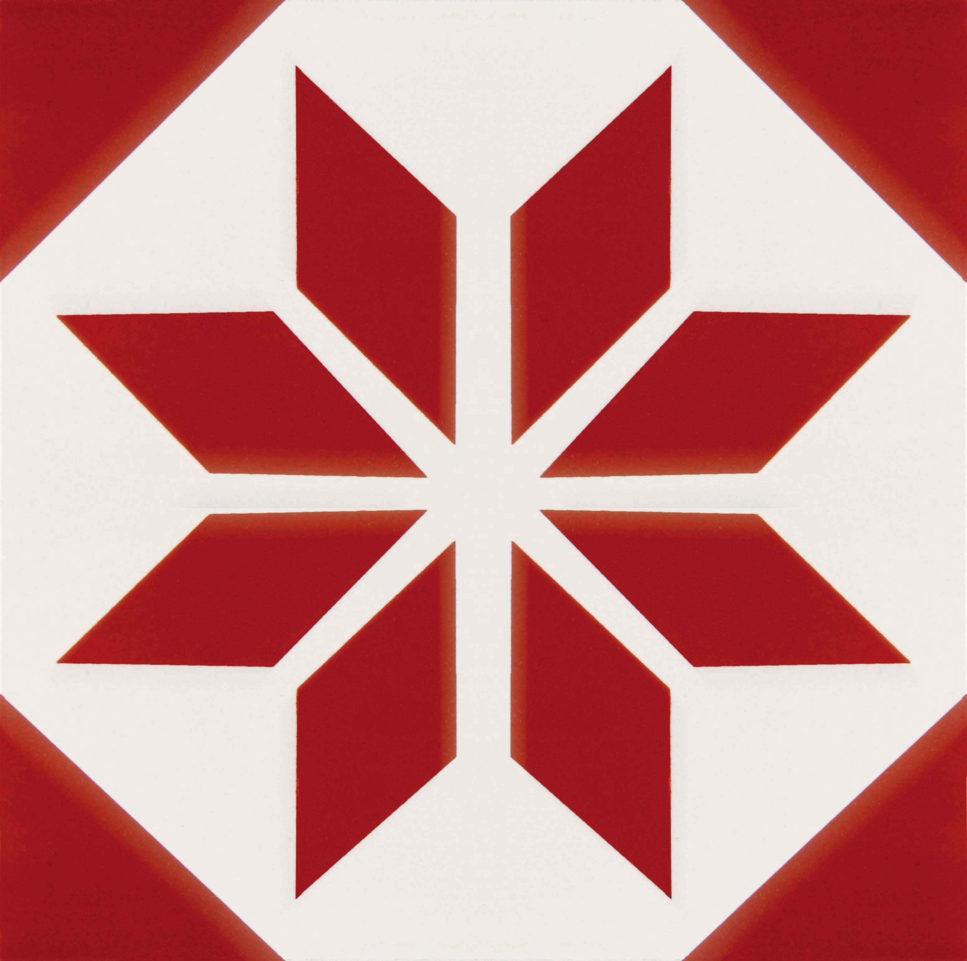 Red Mediterranean Style Glazed Porcelain Tile20*20cm