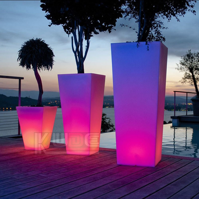 Glow Flower Vase Modern LED Garden Home Decoration