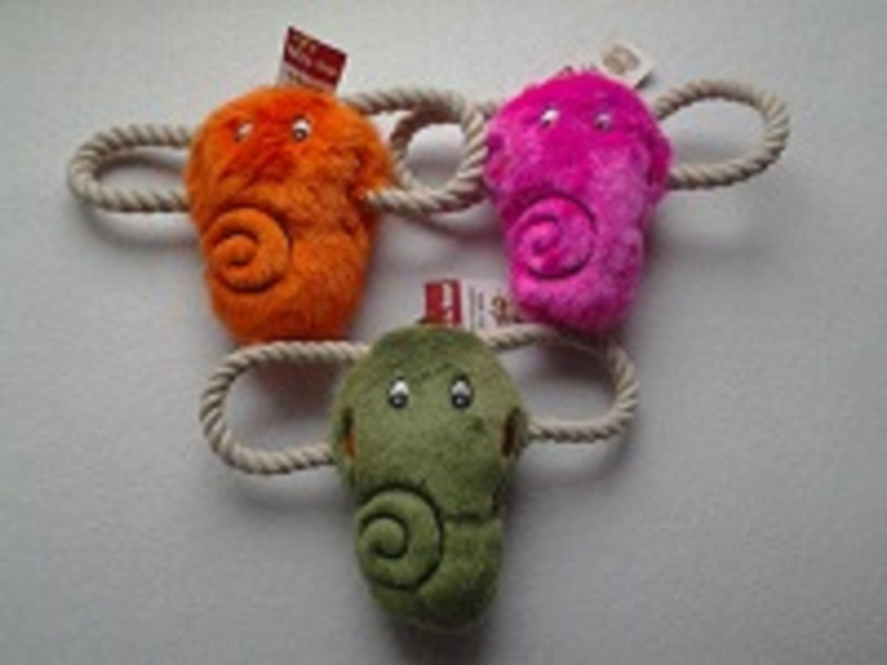 Dog Pet Toy Plush Squeaker Crocodile with Rope