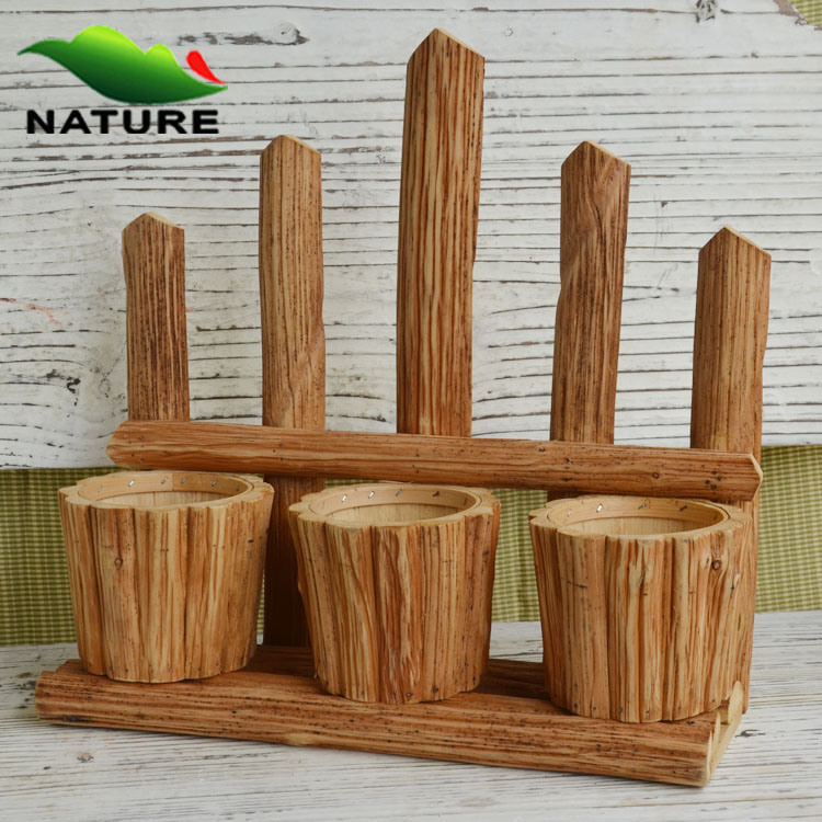 Waterproof Weather-Resistant Eco-Friendly Wood Composite Flower Pot