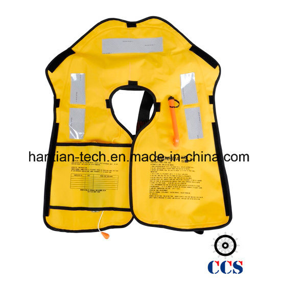 150n Safety Jacket Inflatable Approval by CCS and Ec Certificate with Solas Standard (HTZH009)