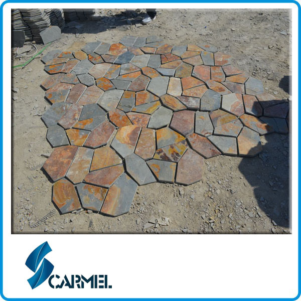 Rusty Slate Tile with Random Shape on Net