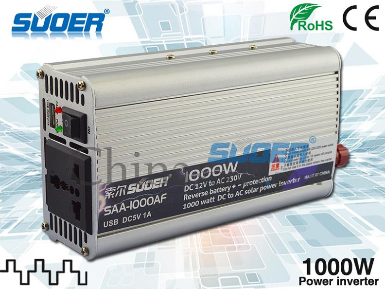 Suoer 12V 1000W Power Inverter with USB Interface (SAA-1000AF)