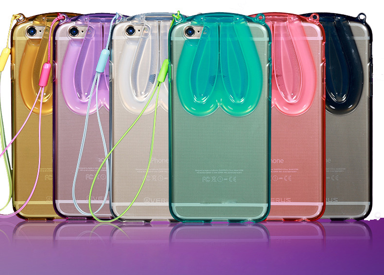 Cute Bunny Rabbit Soft TPU Case for iPhone6 Rubber Gummy Case
