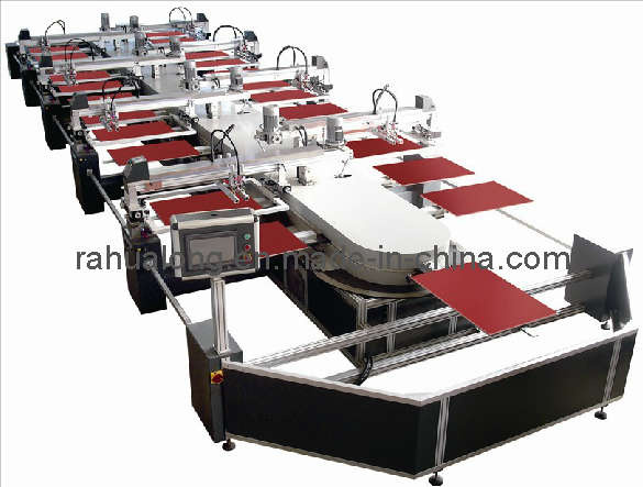 8 Color 28 Station Oval-Shaped  Tshirt Screen Printing Machine (WTKY)