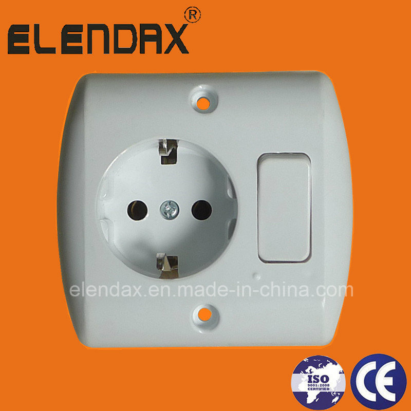 EU Style Flush Mounted Schuko Switch Socket (F7610)