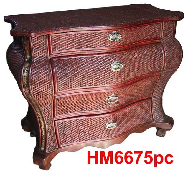 Rattan Wooden Weaving Furniture (HM6675pc)