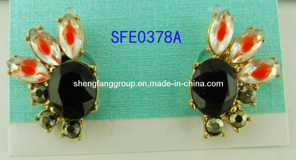 Fashion Jewelry Acrylic Stone Colorful Earring Fashion Jewelry (SFE0378A)