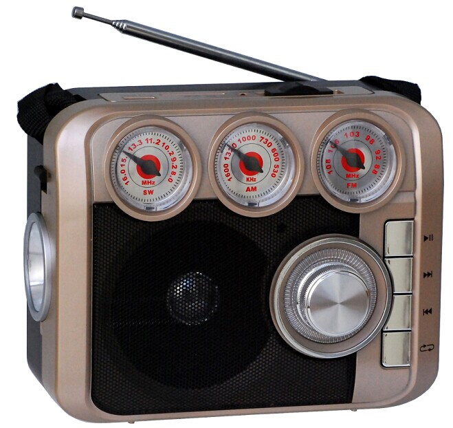 Multifunction Radio with Flashlight and USB/SD