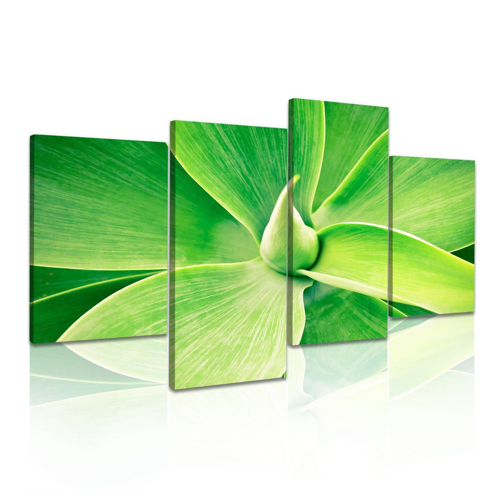 Green Leaf Canvas Art Picture for Study Room