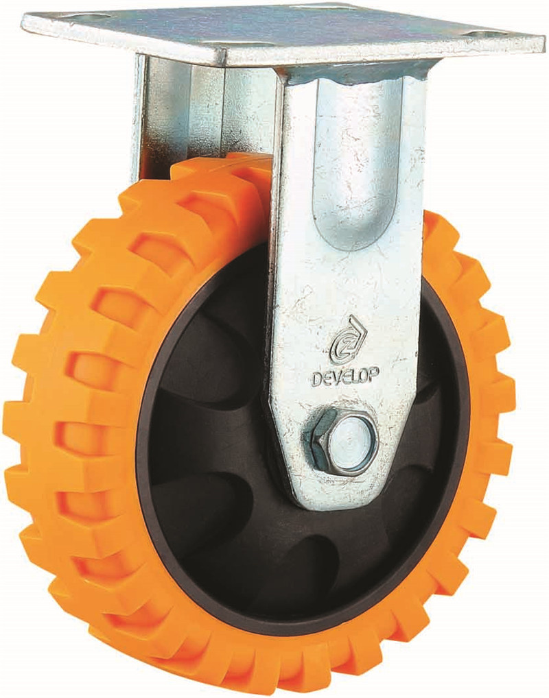 6mm Bracket Heavy Duty Fixed PU Wheel