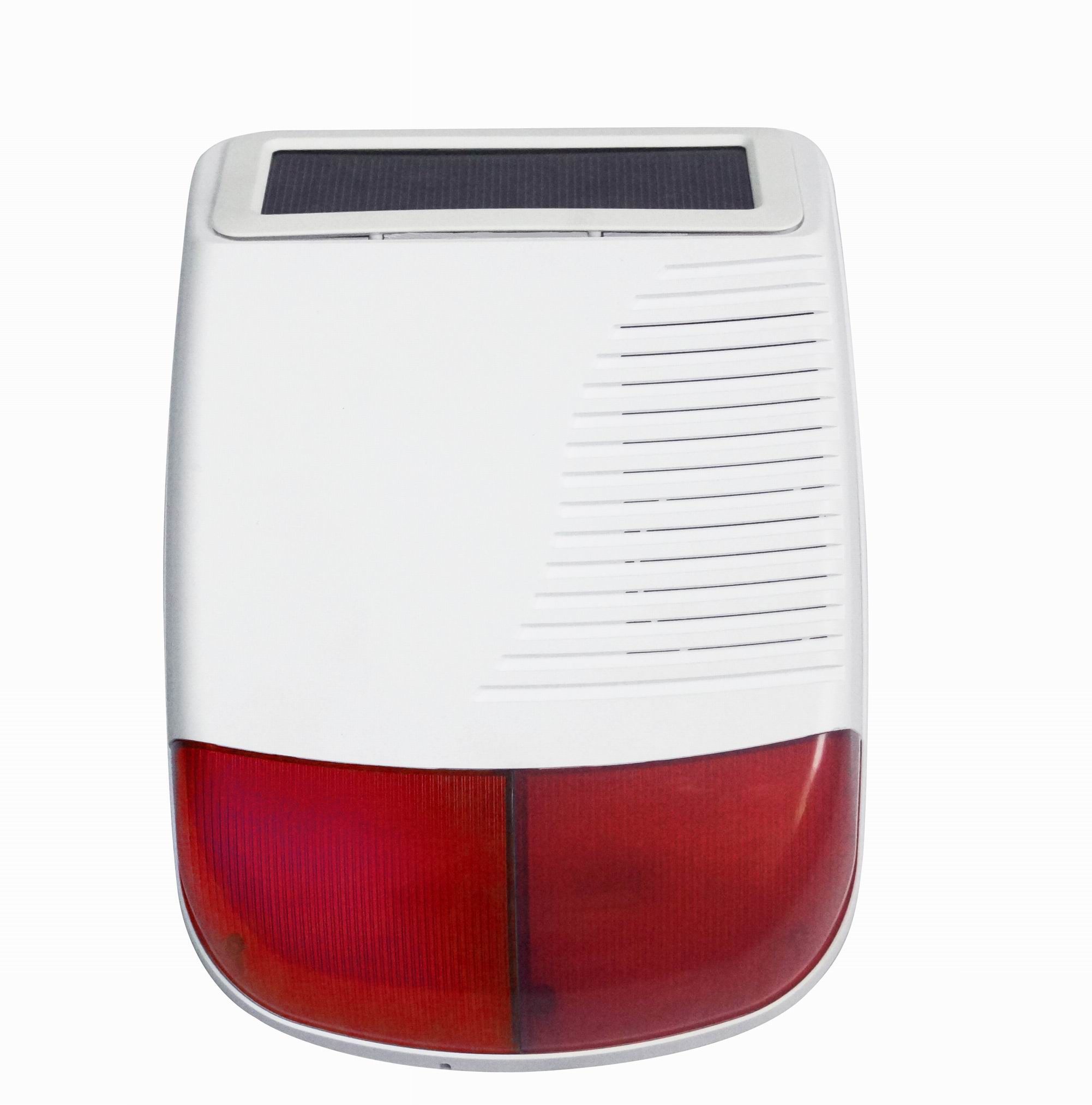 Solar Powered Wireless Siren with Strobe (ES-8103S)