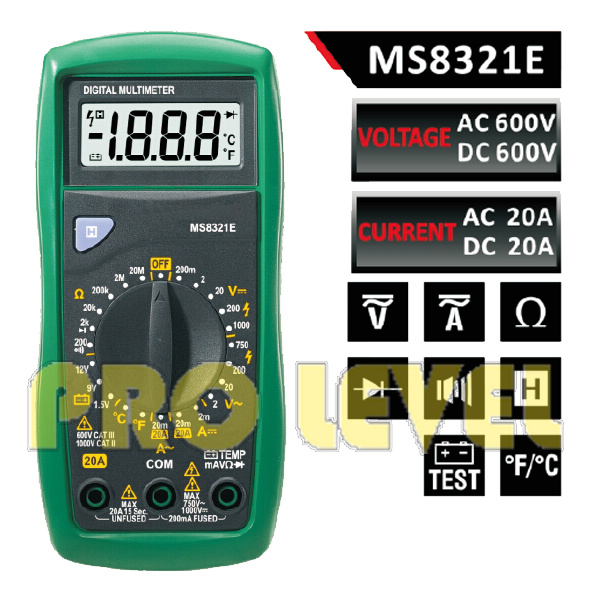 2000 Counts Professional Digital Multimeter (MS8321E)