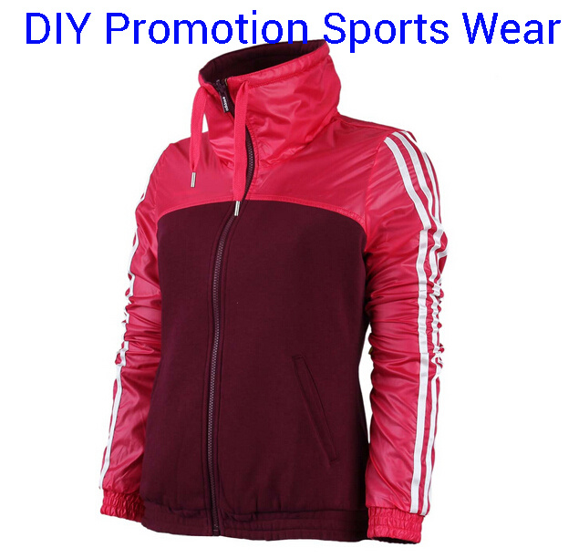 2014 Fashion Winter Promotion Jacket, 100% Polyester Long Sleeve Women's Shirt, Colour Matching Women's Sports Wear