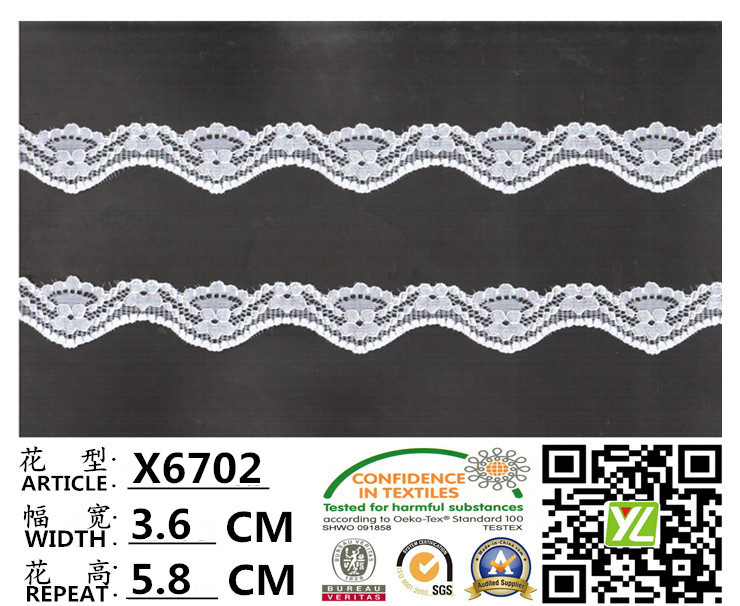 Elastic Lycra Elastic Lace (OEKO-TEX 100 certification)