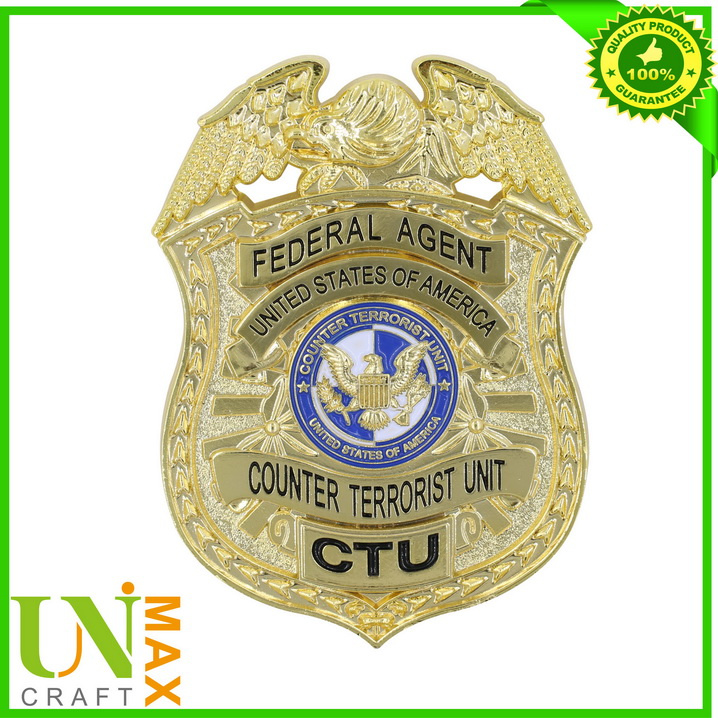 Customized Zinc Alloy Soft Enamel Ploice Security Badge