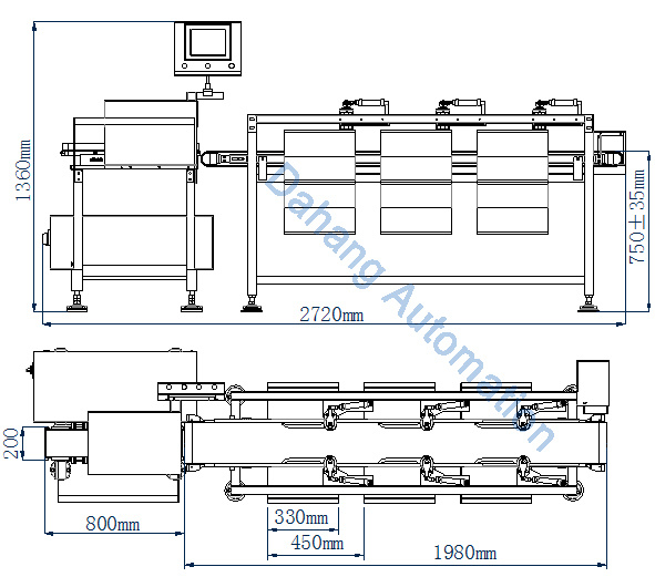 Weight Sorting Machine/ Dahang Checkweigher Machine