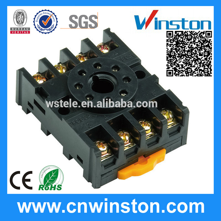 Round Type DIN Rail Mouting Electric Relay Socket with CE