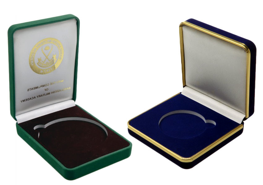 Velvet Flocked Medal Display Box Coin Box Jewellery Display Box Cufflink Case