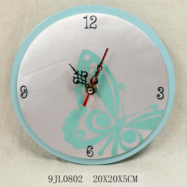 Wooden Butterfly Wall Clock in MDF