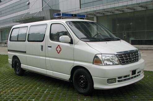 Chinese Jinbei Petro High Roof Ambulance for Sale Export Exemption