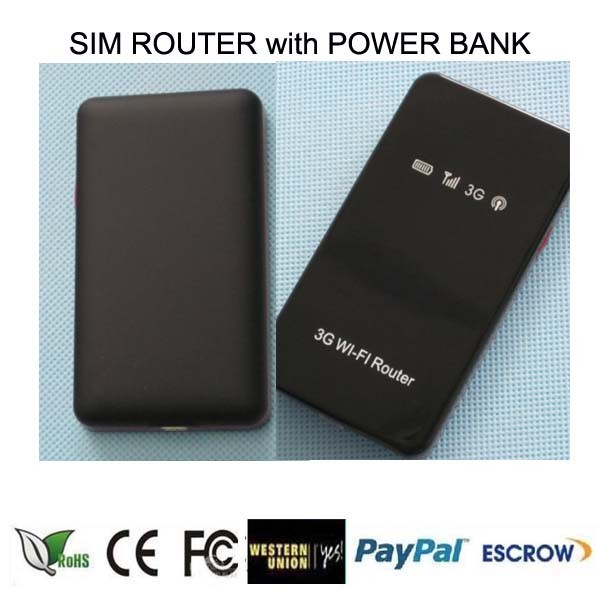 3G SIM Router with Power Bank 2400mAh (A6600)